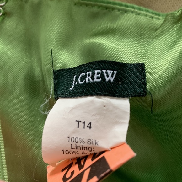 Amazing JCrew Grass Green 100% Silk Dress - Picture 5 of 5
